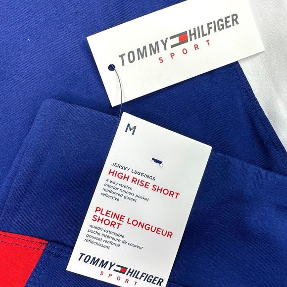 Tommy Hilfiger Sport High Rise Bike Shorts - Size Medium - Picture 3 of 4